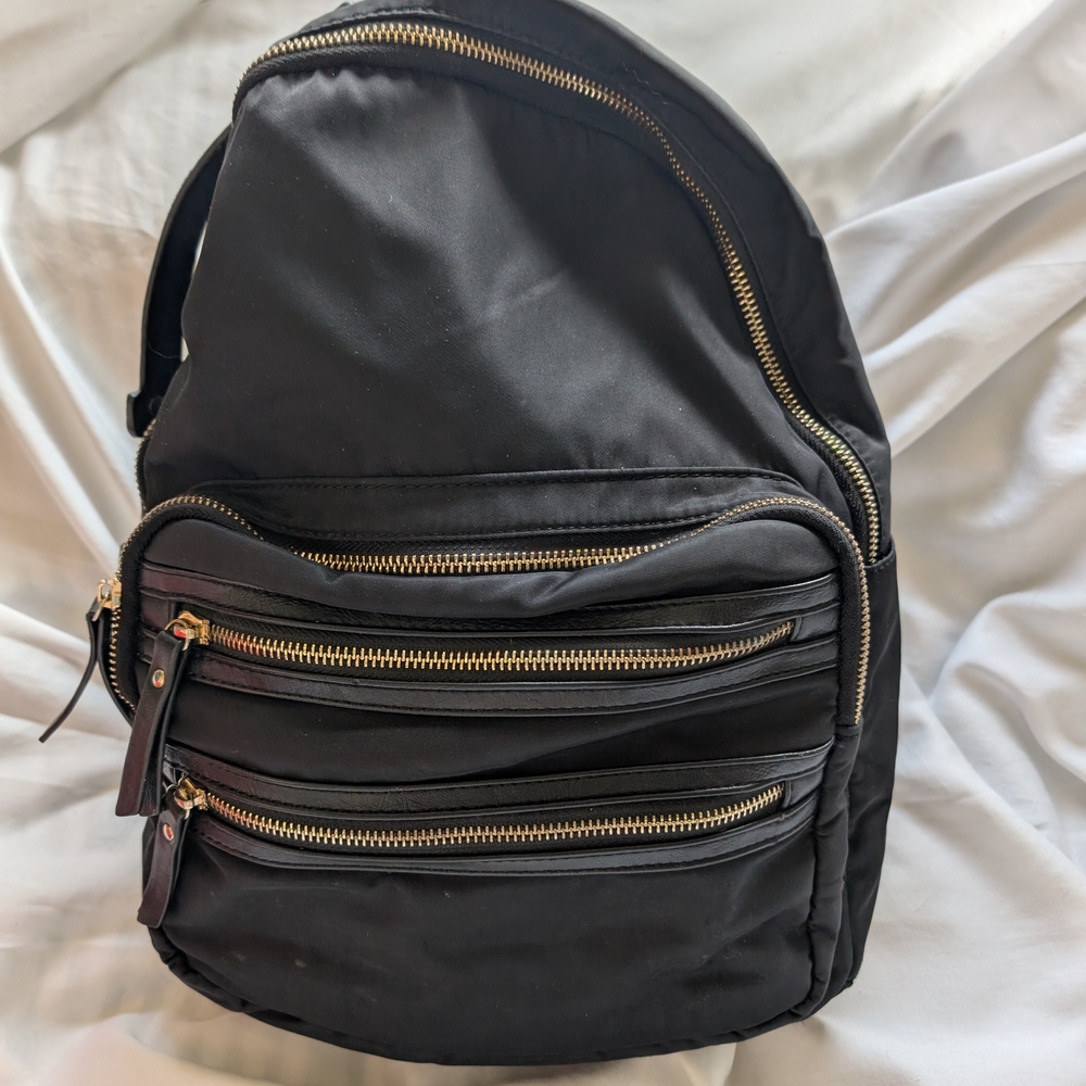 MMS Black Nylon Backpack